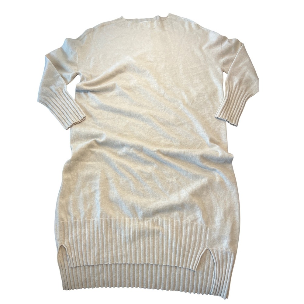 Inlayment Cream Wool Cashmere Blend Long Sleeve Sweater Dress Old Money‎ Luxury